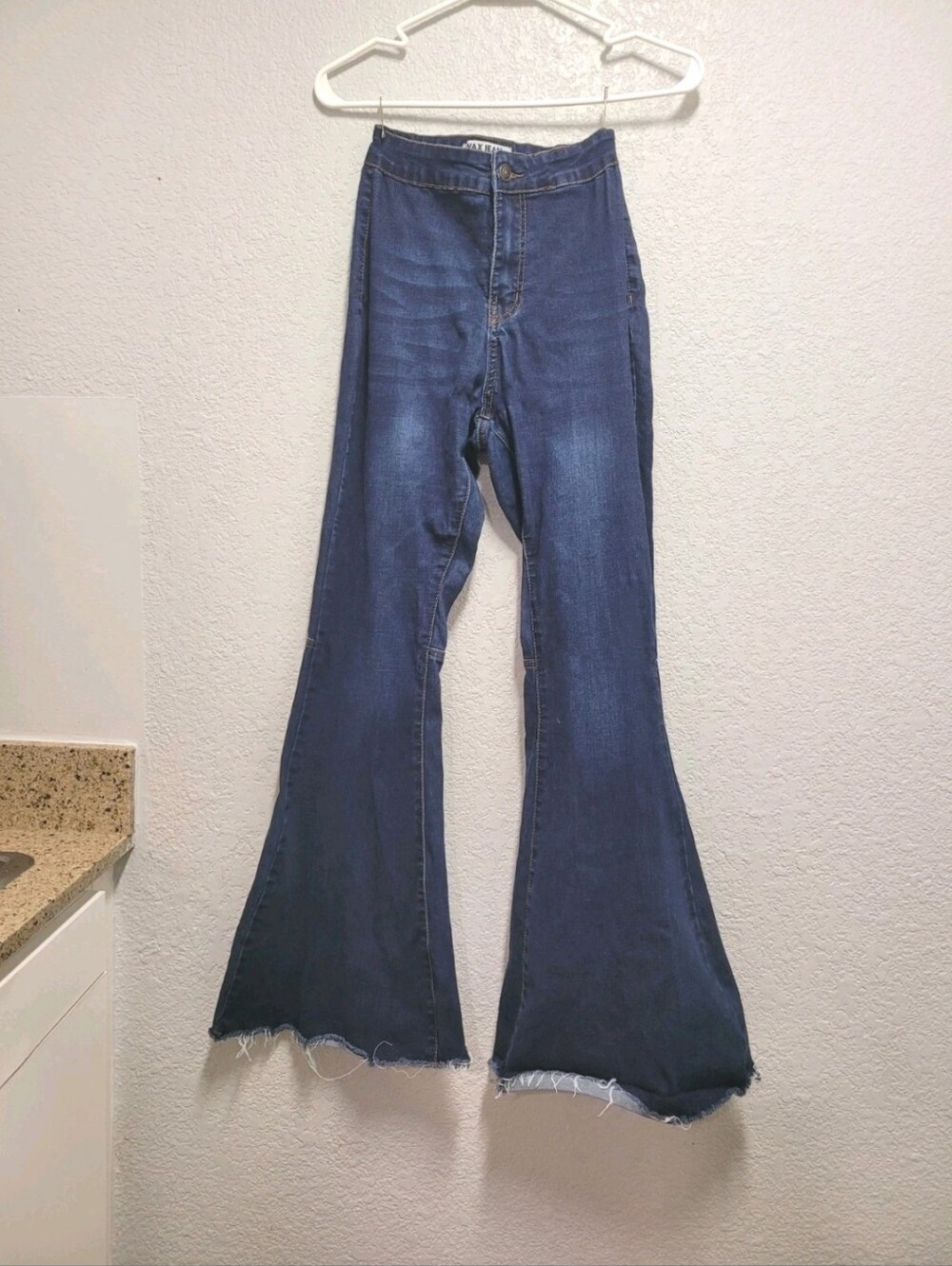 Wax Jean Dark Blue High-Rise Flare Jeans